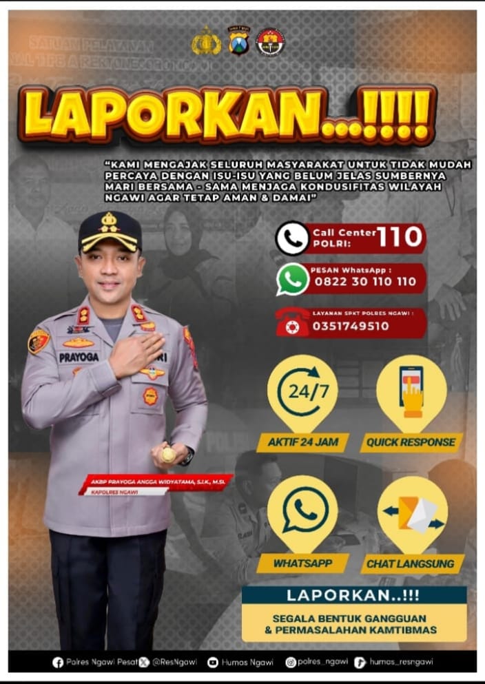 Polres Ngawi Gaungkan Perang Melawan Hoaks Sinergi Total Demi Keamanan Daerah