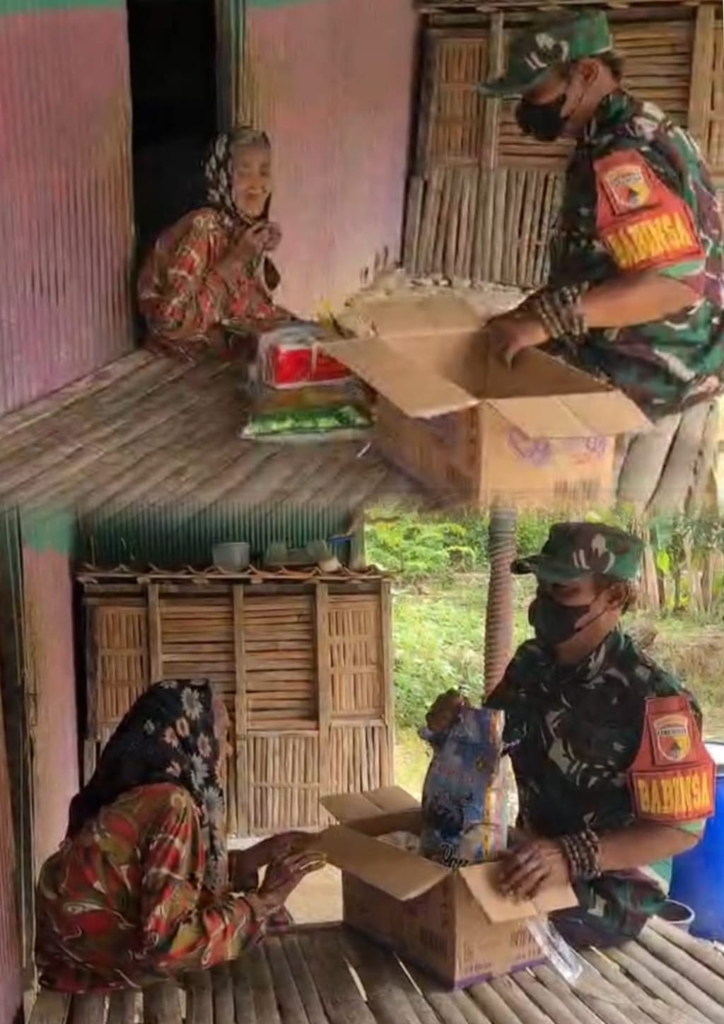 Berkah Ramadhan, Serma Karnoto Baksos Sembako untuk Warga Kurang Mampu di Desa Rabasan