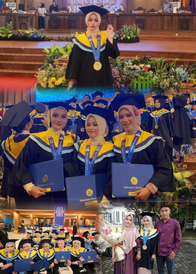 Wisuda Haru Nadia Putri Salsabila di UNAIR, Orang Tua Bangga Dampingi di ACC